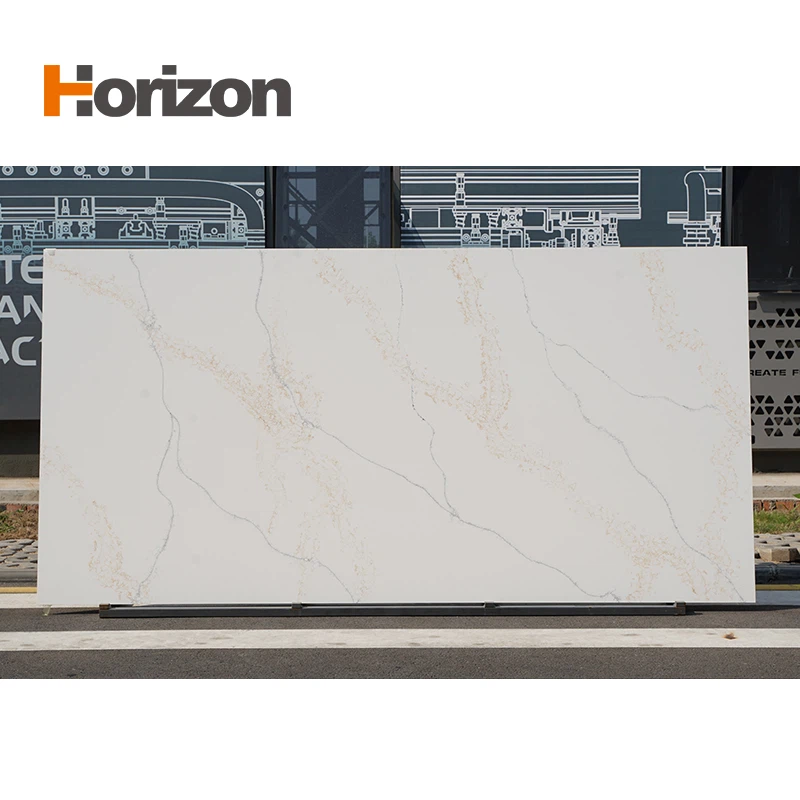 Artificial Calacatta White Quartz Stone Slabs